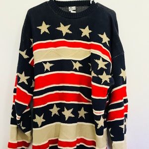 American flag sweater—vintage